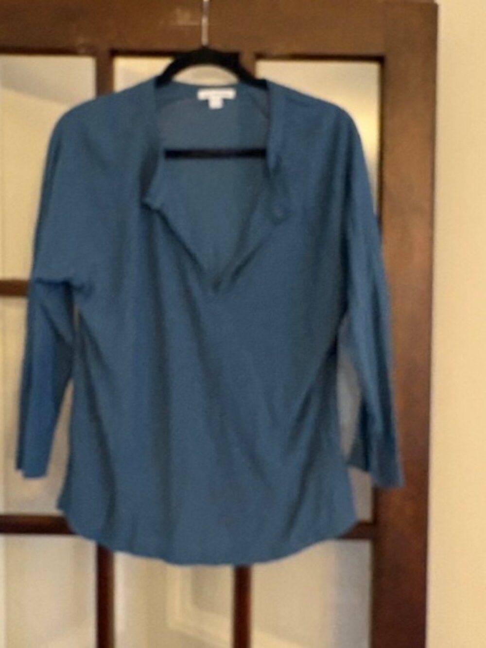 James Perse Blue Long Sleeved Tee, Size 3 (Large)